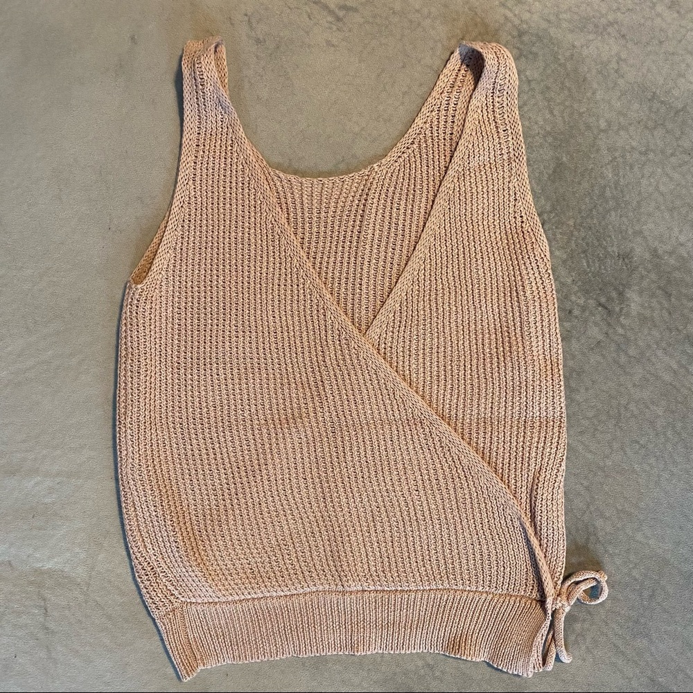 Faux Wrap Sweater Tank